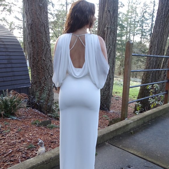 Halston Heritage White Long Dress / Wedding Dress - Picture 5 of 16